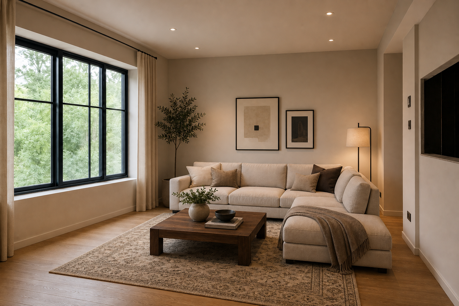 Completely styled walk-in home in the same room